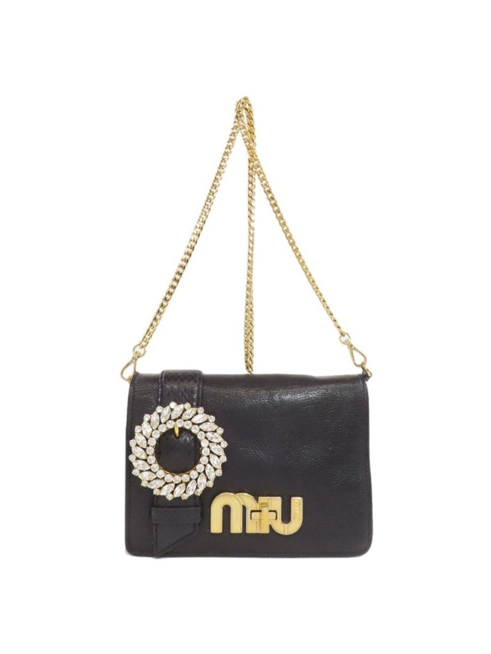 Miu Miu Chain Shoulder Bag Calfskin